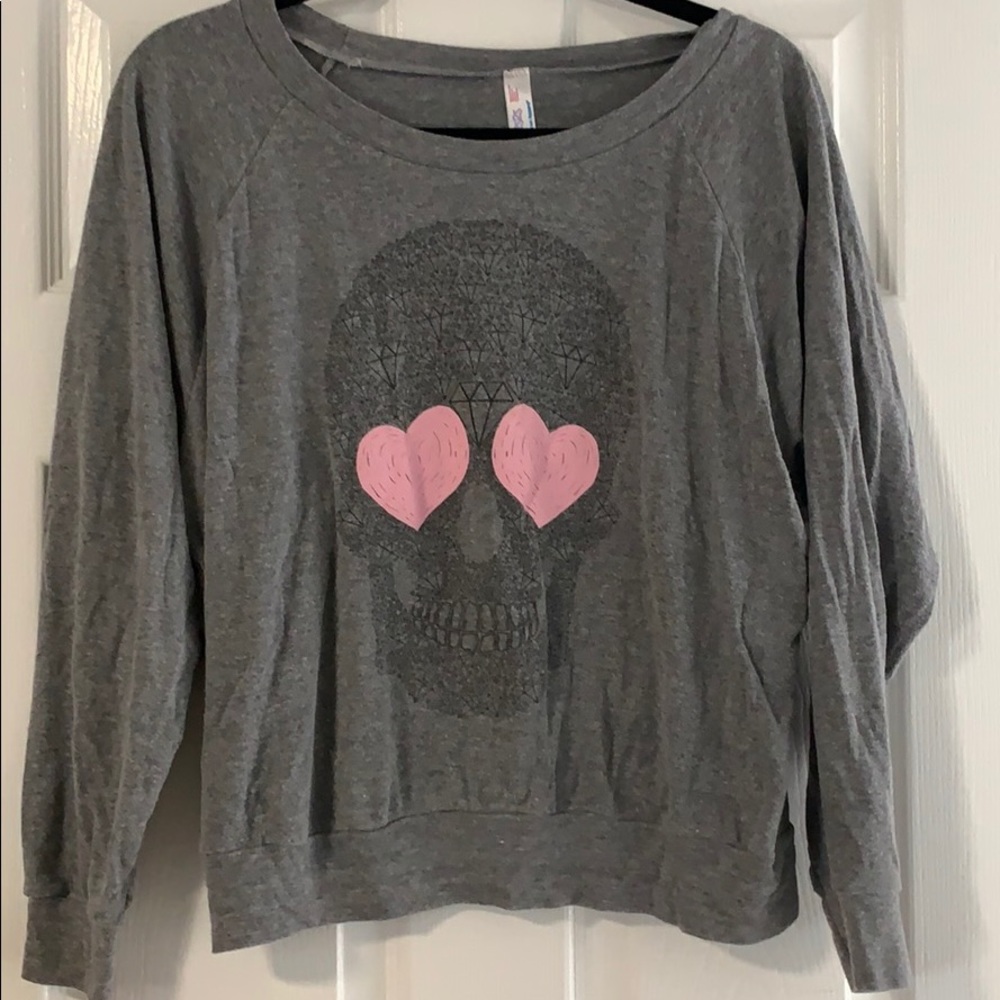 M American Apparel Skull Pullover